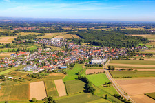 Luftbild von Ortsansicht aus Süden im Ortsteil Bodersweier in Kehl im Bundesland Baden-Württemberg, Deutschland