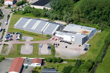 Luftbild von Sportpark im Ortsteil Minderslachen in Kandel im Bundesland Rheinland-Pfalz, Deutschland