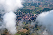 Luftbild von Wissembourg von Süden im Bundesland Bas-Rhin, Frankreich