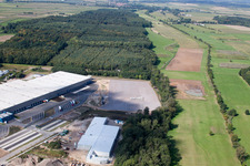 Zufall Logistik-Center im Ortsteil Minderslachen in Kandel im Bundesland Rheinland-Pfalz, Deutschland von oben gesehen