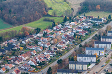 Rastatt im Bundesland Baden-Württemberg, Deutschland vom Flugzeug aus