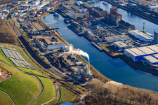 Asphaltmischwerk Karlsruhe GmbH & Co. OHG im Ortsteil Mühlburg im Bundesland Baden-Württemberg, Deutschland