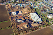 Luftbild von Mineralölraffinerie Oberrhein, BEB Bioenergie Baden GmbH und Peter Gross Umwelt GmbH & Co. KG im Ortsteil Knielingen in Karlsruhe im Bundesland Baden-Württemberg, Deutschland