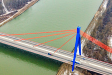 Speyer, Autobahnrheinbrücke in Otterstadt im Bundesland Rheinland-Pfalz, Deutschland