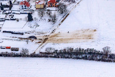 Kurze Rodelbahn am Galgenberg Im Winter bei Schnee in Kandel im Bundesland Rheinland-Pfalz, Deutschland