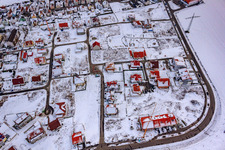 Schrägluftbild von Am Höhenweg Im Winter bei Schnee in Kandel im Bundesland Rheinland-Pfalz, Deutschland