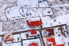 Am Höhenweg Im Winter bei Schnee in Kandel im Bundesland Rheinland-Pfalz, Deutschland von oben