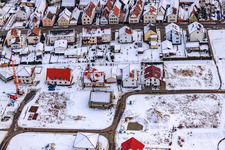 Am Höhenweg Im Winter bei Schnee in Kandel im Bundesland Rheinland-Pfalz, Deutschland aus der Luft