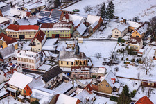 Kirche St. Anna bei Schnee in Dierbach im Bundesland Rheinland-Pfalz, Deutschland
