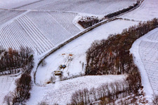 Pferdekoppel bei Schnee in Barbelroth im Bundesland Rheinland-Pfalz, Deutschland