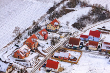 Schaidter Weg im Winter bei Schnee in Hergersweiler im Bundesland Rheinland-Pfalz, Deutschland