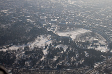 Luftbild von Karlsruhe, Schloss im Ortsteil Innenstadt-West im Bundesland Baden-Württemberg, Deutschland