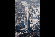 Luftbild von Kriegsstraße Ost im Ortsteil Südstadt in Karlsruhe im Bundesland Baden-Württemberg, Deutschland