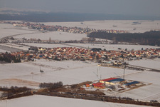 Erlenbach bei Kandel von Nordwesten im Bundesland Rheinland-Pfalz, Deutschland