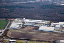 Bruchsal, Industriegebiet West II, DHL im Bundesland Baden-Württemberg, Deutschland