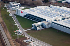 Gewerbegebiet und Firmenansiedlung SEW GGW in Bruchsal im Bundesland Baden-Württemberg, Deutschland