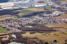 Wiesloch, Frauenweiler von Südosten in Dielheim im Bundesland Baden-Württemberg, Deutschland