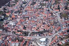 Luftbild von Ringstraße, Palatin Kongress Best Western Hotel in Wiesloch im Bundesland Baden-Württemberg, Deutschland