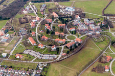 Klinikgelände des Psychiatrischen Zentrum Nordbaden in Wiesloch im Ortsteil Altwiesloch im Bundesland Baden-Württemberg, Deutschland von oben