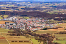 Luftbild von Baiertal von Westen in Wiesloch im Bundesland Baden-Württemberg, Deutschland