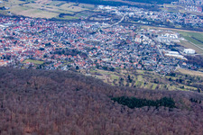 Luftaufnahme von Nußloch von Osten im Bundesland Baden-Württemberg, Deutschland