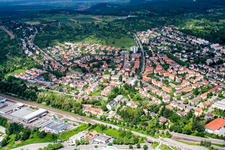 Schrägluftbild von Ortsteil Brötzingen in Pforzheim im Bundesland Baden-Württemberg, Deutschland