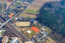 Sportplätze des TV 1892 Friedrichsfeld, Reit-und Fahrverein Mannheim- Friedrichsfeld e.V. und FC Germania im Bundesland Baden-Württemberg, Deutschland