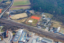 Luftbild von Sportplätze des TV 1892 Friedrichsfeld, Reit-und Fahrverein Mannheim- Friedrichsfeld e.V. und FC Germania im Bundesland Baden-Württemberg, Deutschland