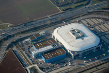Veranstaltungs- und Musik- Konzert-Gelände der SAP Arena in Mannheim im Ortsteil Hochstätt im Bundesland Baden-Württemberg, Deutschland