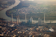 Luftbild von Großkraftwerk mit Neubau Block 6 im Ortsteil Neckarau in Mannheim im Bundesland Baden-Württemberg, Deutschland