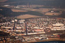 Luftaufnahme von Ortsteil Rheinau in Mannheim im Bundesland Baden-Württemberg, Deutschland