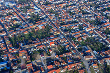 Ortsansicht von Westen in Ketsch im Bundesland Baden-Württemberg, Deutschland