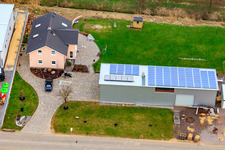 Schrägluftbild von An der Ahlmühle in Ilbesheim bei Landau im Bundesland Rheinland-Pfalz, Deutschland