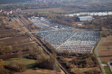 Luftbild von Lauterbourg Hafen (Elsass) im Bundesland Bas-Rhin, Frankreich