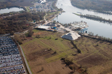 Lauterbourg Hafen (Elsass) im Bundesland Bas-Rhin, Frankreich von oben
