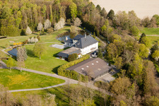 Luftaufnahme von Durlach, ehemalige Schmieder-Villa in Karlsruhe im Bundesland Baden-Württemberg, Deutschland