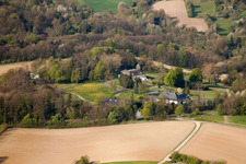 Durlach, ehemalige Schmieder-Villa in Karlsruhe im Bundesland Baden-Württemberg, Deutschland von oben gesehen