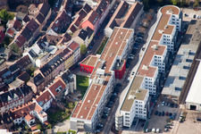 Luftbild von Entwicklungsgebiet des Industriekonversionsgebiet zur Gießerei im Ortsteil Durlach in Karlsruhe im Bundesland Baden-Württemberg, Deutschland