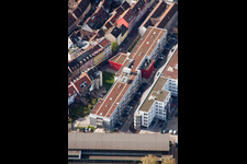 Luftbild von Durlach, Zur Giesserei in Karlsruhe im Bundesland Baden-Württemberg, Deutschland
