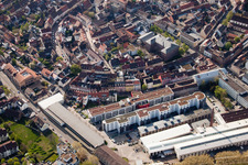 Durlach, Zur Giesserei in Karlsruhe im Bundesland Baden-Württemberg, Deutschland von oben