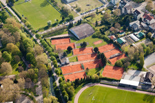 Luftbild von Durlach, Tennisclub am Turmberg-Stadion in Karlsruhe im Bundesland Baden-Württemberg, Deutschland