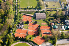 Luftaufnahme von Durlach, Tennisclub am Turmberg-Stadion in Karlsruhe im Bundesland Baden-Württemberg, Deutschland
