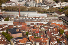 Schrägluftbild von Durlach, Zur alten Giesserei in Karlsruhe im Bundesland Baden-Württemberg, Deutschland
