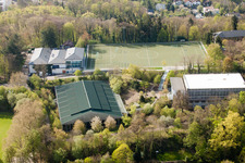 Durlach, Sportschule Schöneck hinterm Turmberg in Karlsruhe im Bundesland Baden-Württemberg, Deutschland aus der Vogelperspektive