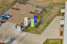 Gewerbegebiet Horst, Fa. Alfa Aesar im Ortsteil Minderslachen in Kandel im Bundesland Rheinland-Pfalz, Deutschland von oben gesehen