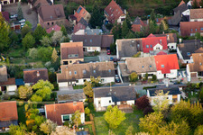 Ortsteil Grünwettersbach in Karlsruhe im Bundesland Baden-Württemberg, Deutschland von einer Drohne aus