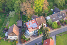 Luftbild von Hohenwettersbacher Straße im Ortsteil Grünwettersbach in Karlsruhe im Bundesland Baden-Württemberg, Deutschland