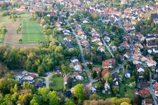 Ortsteil Grünwettersbach in Karlsruhe im Bundesland Baden-Württemberg, Deutschland von oben