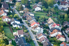 Ortsteil Grünwettersbach in Karlsruhe im Bundesland Baden-Württemberg, Deutschland aus der Luft