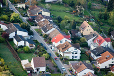 Ortsteil Grünwettersbach in Karlsruhe im Bundesland Baden-Württemberg, Deutschland vom Flugzeug aus